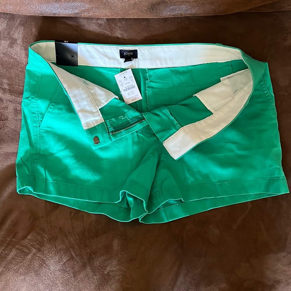 BRAND NEW GREEN JCREW SHORTS